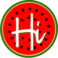 Thumbnail for Watermelon Hi Sign Decoe-4087-Dh 18 Wood Round