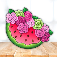 Thumbnail for Watermelon Summer 11" Wood Wreath Sign - PCD-W-121