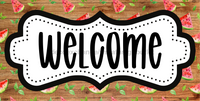 Thumbnail for Watermelon Welcome Sign Dco - 01431 For Wreath 6X12’ Metal