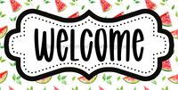 Thumbnail for Watermelon Welcome Sign Dco - 01433 For Wreath 6X12’ Metal