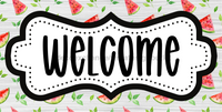 Thumbnail for Watermelon Welcome Sign Dco - 01435 For Wreath 6X12’ Metal
