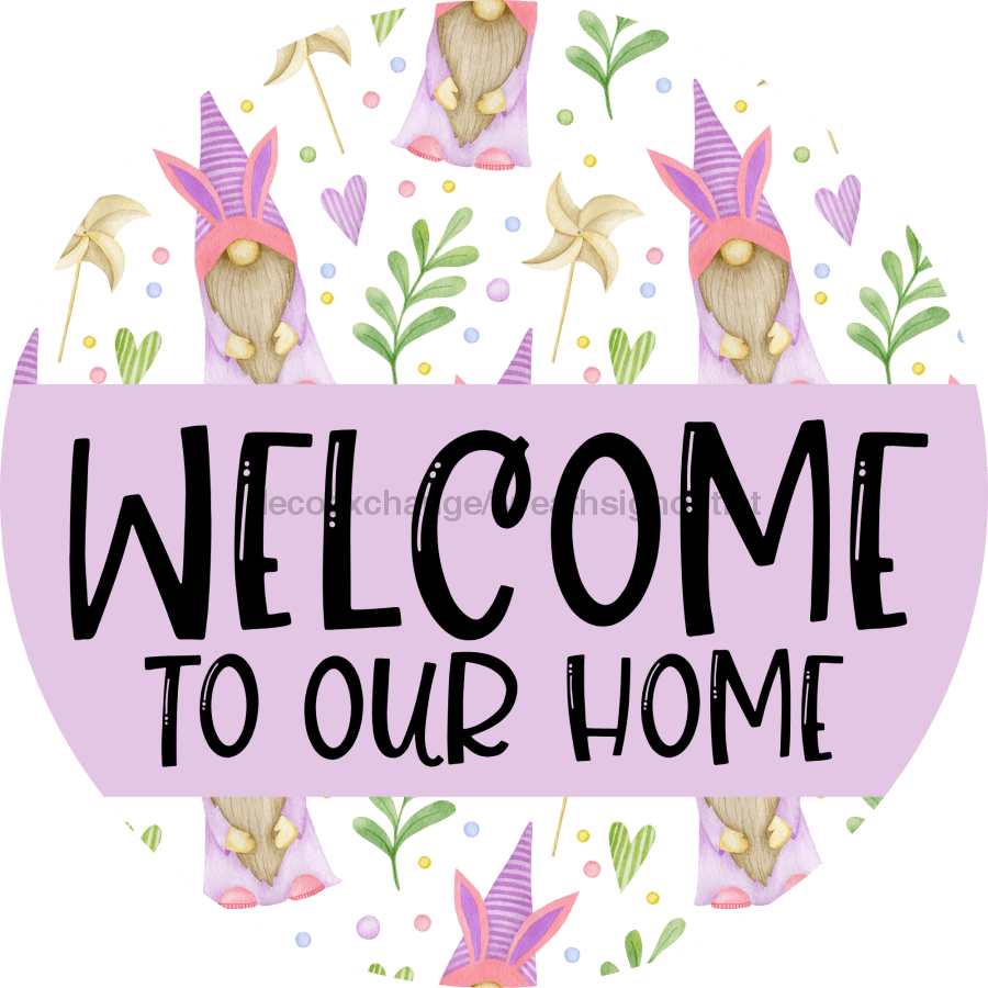 Welcome Door Hanger Easter Dco-01117-Dh 18 Round