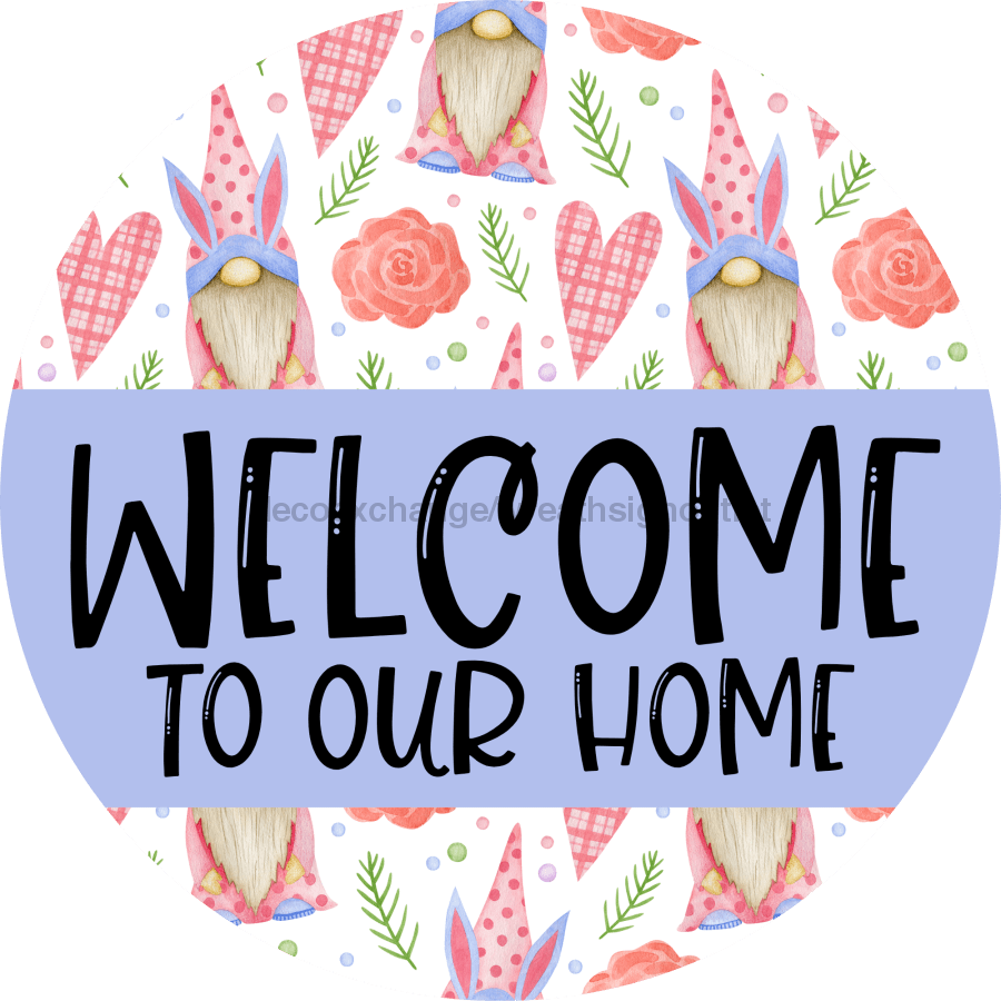 Welcome Door Hanger Easter Dco-01118-Dh 18 Round