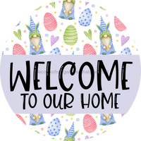 Thumbnail for Welcome Door Hanger Easter Dco-01119-Dh 18 Round