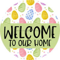 Thumbnail for Welcome Door Hanger Easter Dco-01123-Dh 18 Round