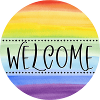 Thumbnail for Welcome Door Hanger Sign Pride Decoe-4123-Dh 18 Wood Round
