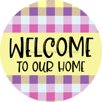 Thumbnail for Welcome Door Hanger Spring Dco-01124-Dh 18 Round