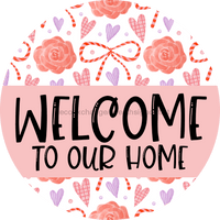 Thumbnail for Welcome Door Hanger Valentine Dco-01121-Dh 18 Round