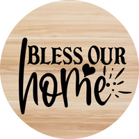 Thumbnail for Welcome Bless Our Home Everyday 18 Wood Wreath Sign - DECOE-4172-DH