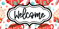 Thumbnail for Welcome Sign Dco-00144 For Wreath 6X12 Metal 6 X 12