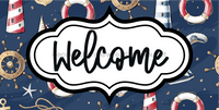 Thumbnail for Welcome Sign Dco-00146 For Wreath 6X12 Metal 6 X 12