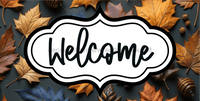 Thumbnail for Welcome Sign Dco-00162 For Wreath 6X12 Metal 6 X 12