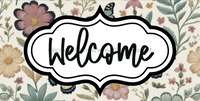 Thumbnail for Welcome Sign Dco-00167 For Wreath 6X12 Metal 6 X 12