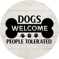 Thumbnail for : Welcome Dog 10" Vinyl Wreath Sign - VINYL-DECOE-4184