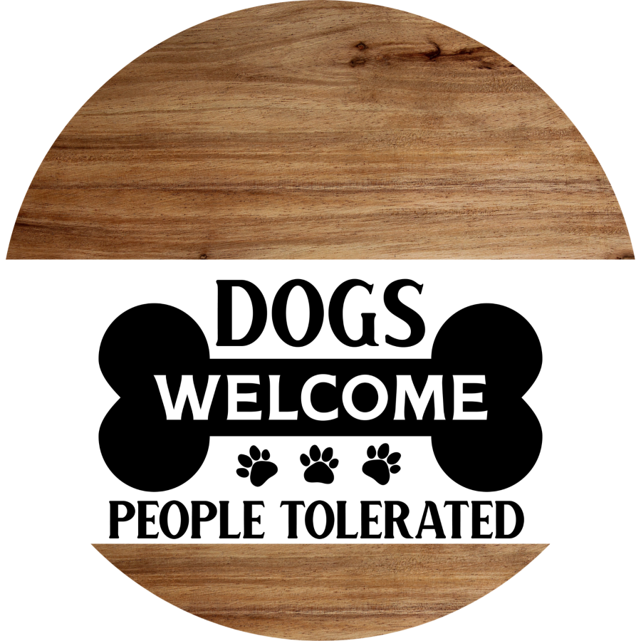Welcome Dog Everyday 18 Wood Wreath Sign - DECOE-4157-DH