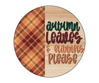 Thumbnail for Welcome Sign, Fall Sign, Autumn Sign, Wreath Sign, CR-081,  metal sign, 10 round, fall