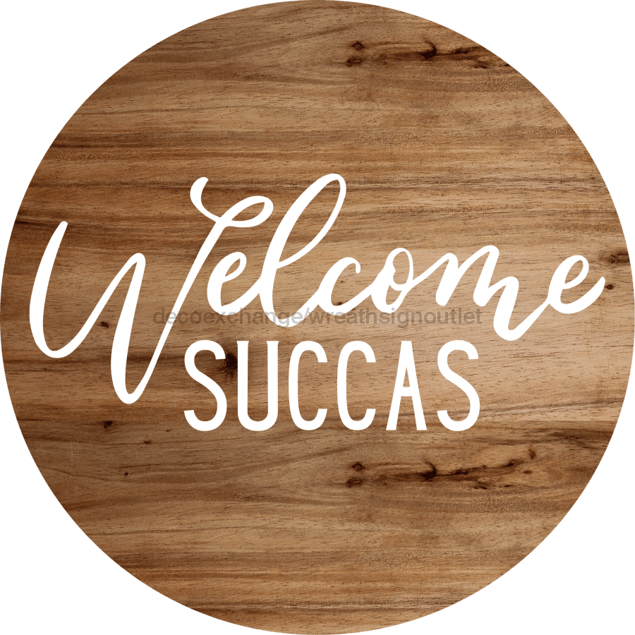 Welcome Funny 12" Metal Wreath Sign - DECOE-4212A