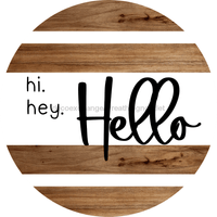 Thumbnail for Welcome Hello 8" Metal Wreath Sign - DECOE-4191-B