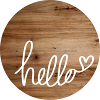 Thumbnail for Welcome Hello Everyday 18 Wood Wreath Sign - DECOE-4174-DH