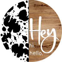 Thumbnail for Welcome Hey Country 10" Metal Wreath Sign - DECOE-4151