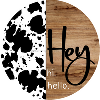 Thumbnail for Welcome Hey Country 10" Metal Wreath Sign - DECOE-4152