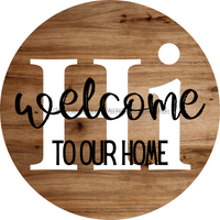 Thumbnail for Welcome Hi 10" Vinyl Wreath Sign - VINYL-DECOE-4213