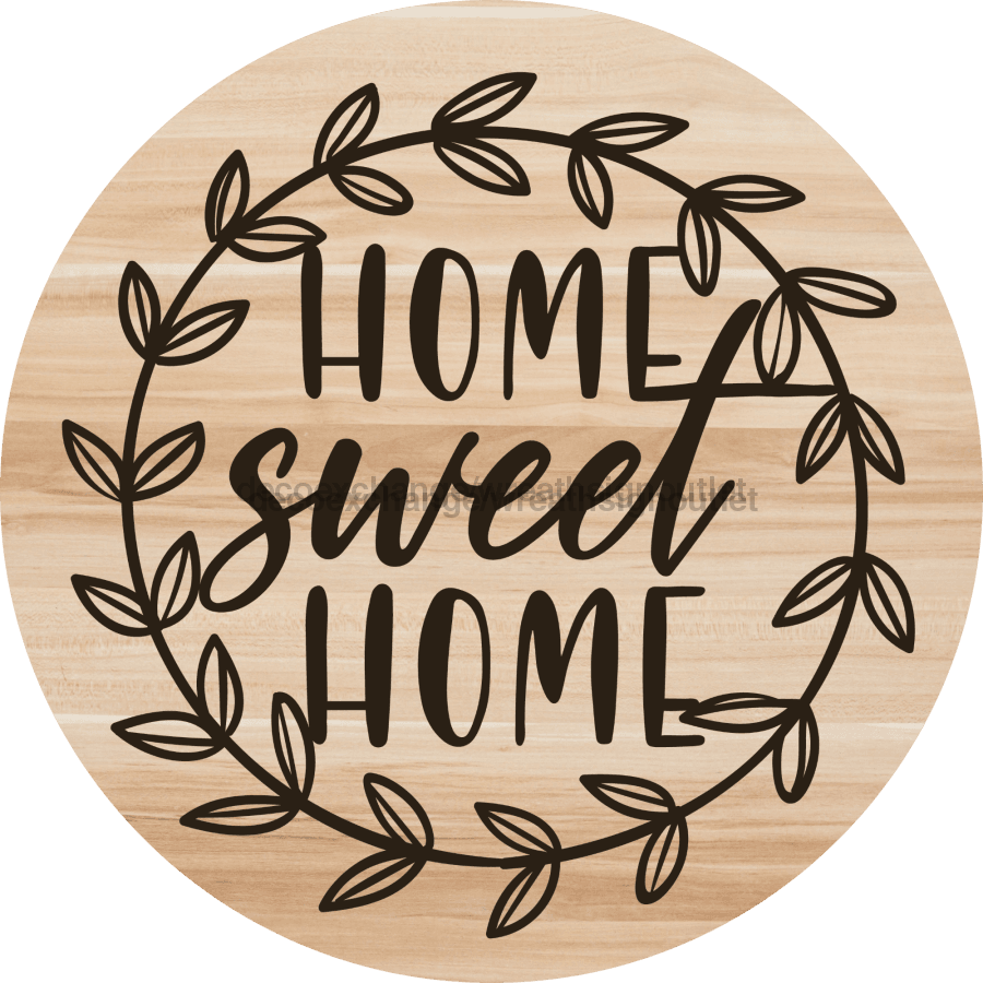 Welcome Home Sweet Home Everyday 10" Wood Wreath Sign - DECOE-4170-D