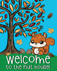Thumbnail for Welcome Sign, Nut House Sign, DCO-00577, Sign For Wreath, 8x10