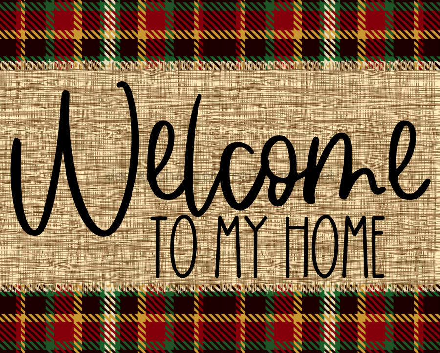 Welcome To My Home Fall Sign Dco-00006 For Wreath 8X10 Metal