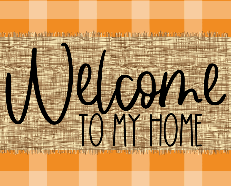 Welcome To My Home Fall Sign Dco-00014 For Wreath 8X10 Metal