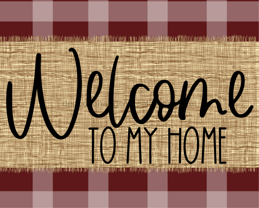 Welcome To My Home Fall Sign Dco-00022 For Wreath 8X10 Metal