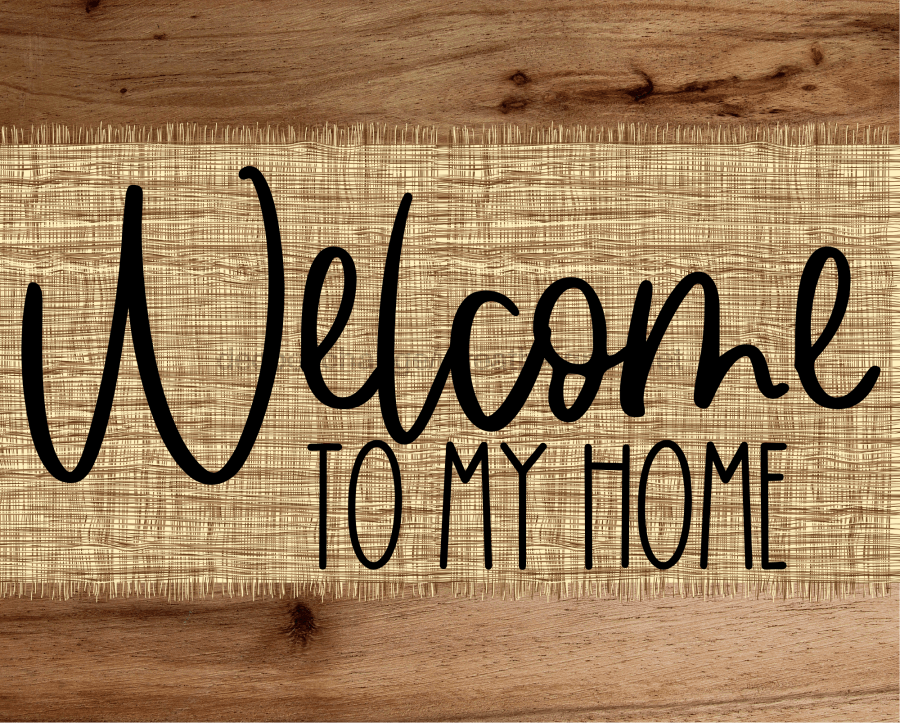 Welcome To My Home Sign Dco-00034 For Wreath 8X10 Metal