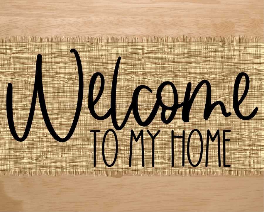 Welcome To My Home Sign Dco-00036 For Wreath 8X10 Metal