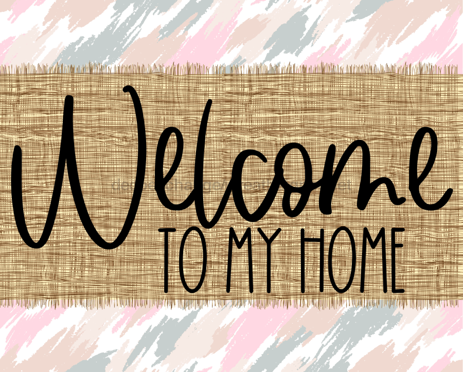 Welcome To My Home Sign Dco-00050 For Wreath 8X10 Metal