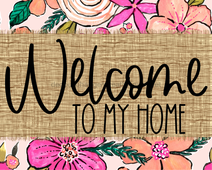 Welcome To My Home Sign Dco-00068 For Wreath 8X10 Metal