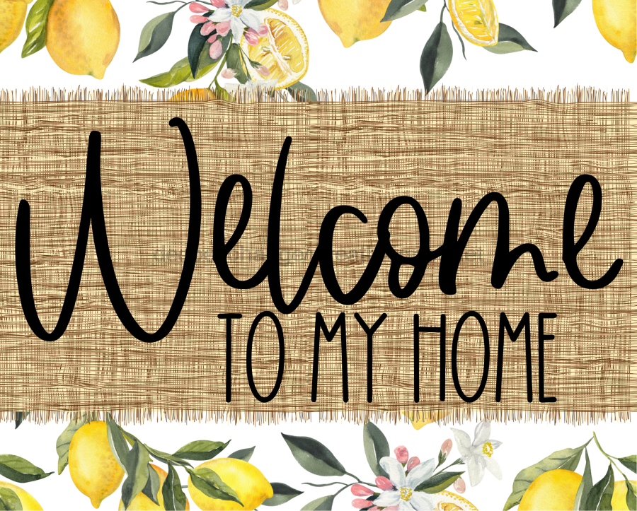 Welcome To My Home Sign Dco-00072 For Wreath 8X10 Metal