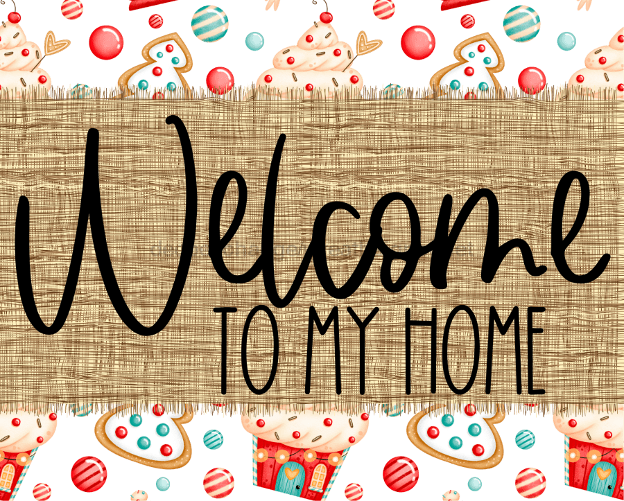Welcome To My Home Sign Dco-00074 For Wreath 8X10 Metal