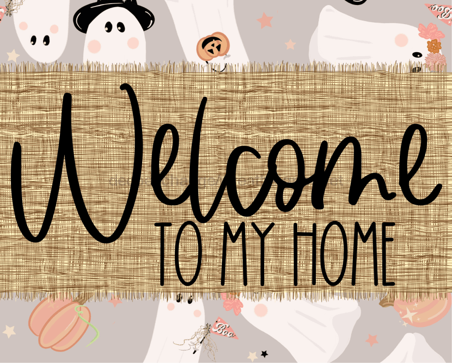 Welcome To My Home Sign Dco-00080 For Wreath 8X10 Metal