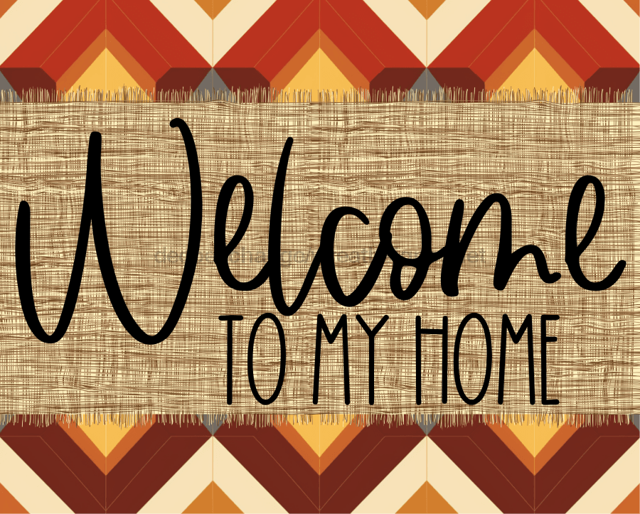 Welcome To My Home Sign Dco-00094 For Wreath 8X10 Metal
