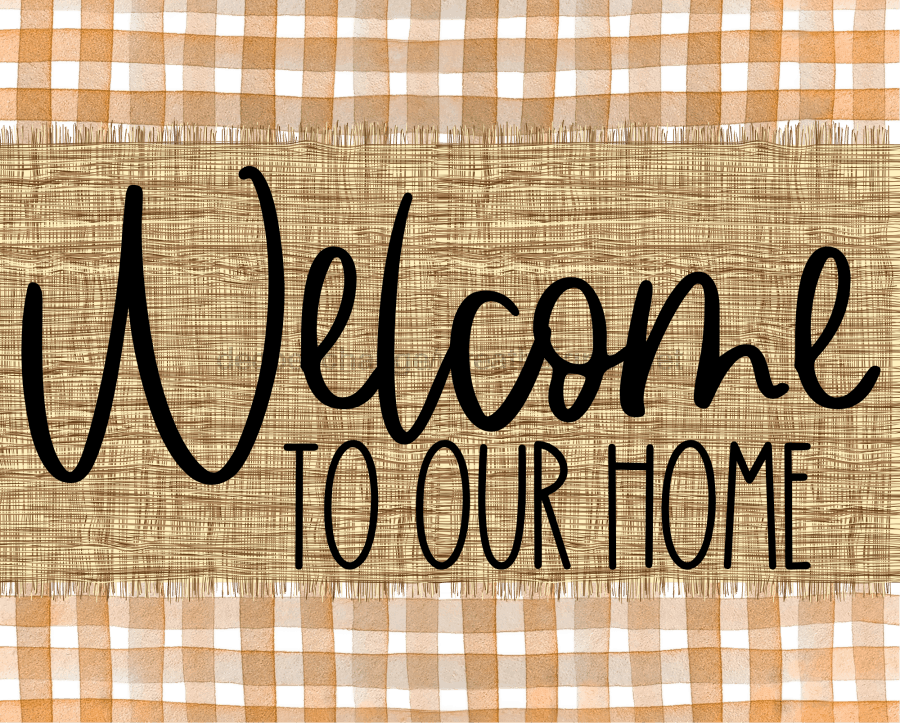 Welcome To Our Home Fall Sign Dco-00025 For Wreath 8X10 Metal