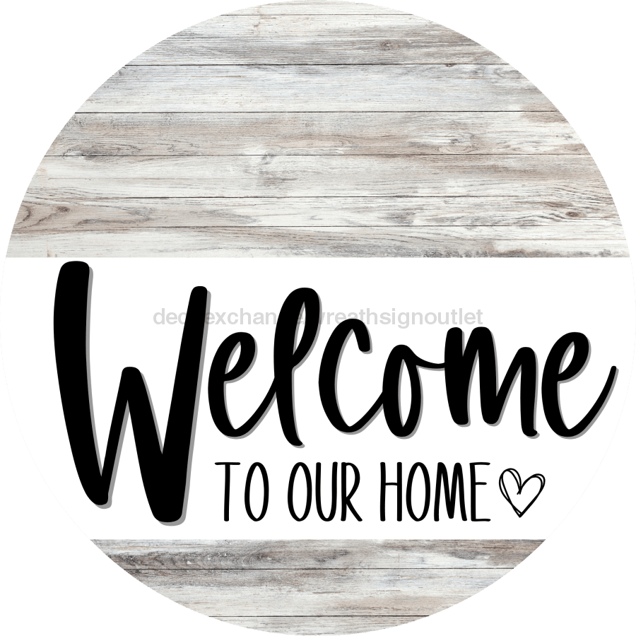 Welcome To Our Home Heart Door Hanger Bundle Light Stain - Set Of 10 Wreath Kit