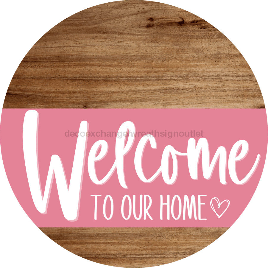 Welcome To Our Home Heart Door Hanger Bundle Light Stain - Set Of 10 Wreath Kit