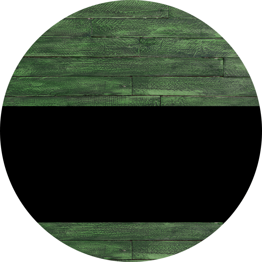 Welcome To Our Home Sign Blank Black Stripe Green Stain Decoe-2761-Dh 18 Wood Round
