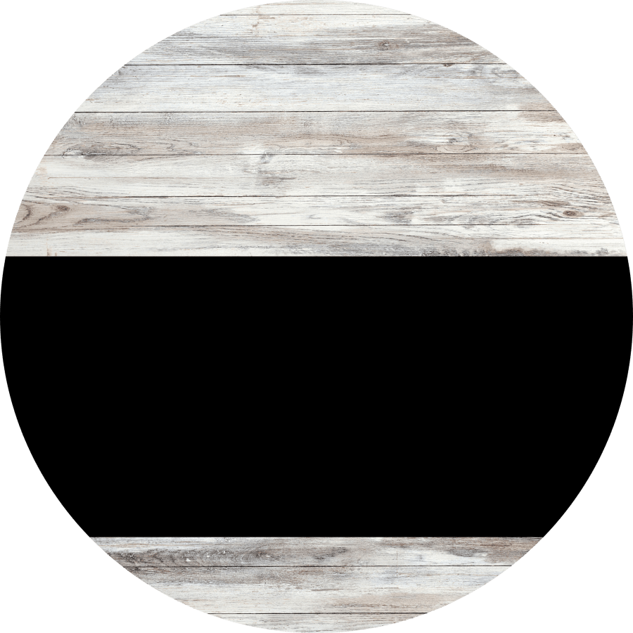 Welcome To Our Home Sign Blank Black Stripe White Wash Decoe-2760-Dh 18 Wood Round