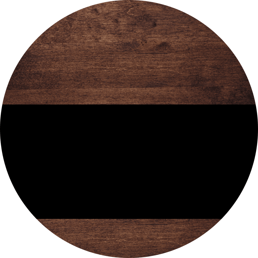 Welcome To Our Home Sign Blank Black Stripe Wood Grain Decoe-2754-Dh 18 Round