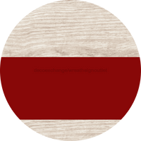 Thumbnail for Welcome To Our Home Sign Blank Dark Red Stripe White Wash Decoe-2718-Dh 18 Wood Round