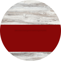 Thumbnail for Welcome To Our Home Sign Blank Dark Red Stripe White Wash Decoe-2719-Dh 18 Wood Round