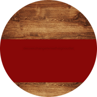 Thumbnail for Welcome To Our Home Sign Blank Dark Red Stripe Wood Grain Decoe-2712-Dh 18 Round