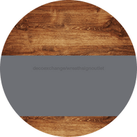 Thumbnail for Welcome To Our Home Sign Blank Gray Stripe Wood Grain Decoe-2692-Dh 18 Round