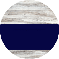 Thumbnail for Welcome To Our Home Sign Blank Navy Stripe White Wash Decoe-2932-Dh 18 Wood Round